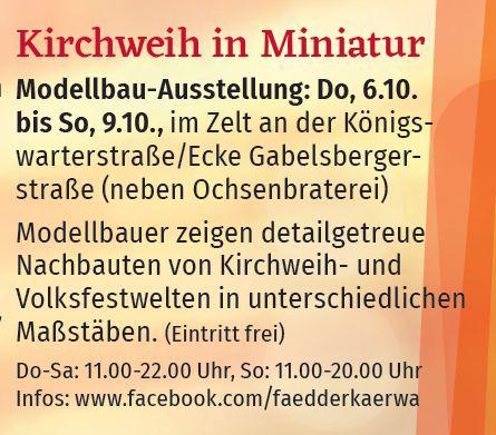 Modellausstellung auf der Fürther Kirchweih bei Nürnberg